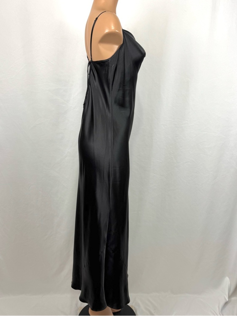 Y2K Victoria's Secret Silk Black Draped Bias Cut
Vintage Maxi Gown Slip Dress L - Picture 6 of 15